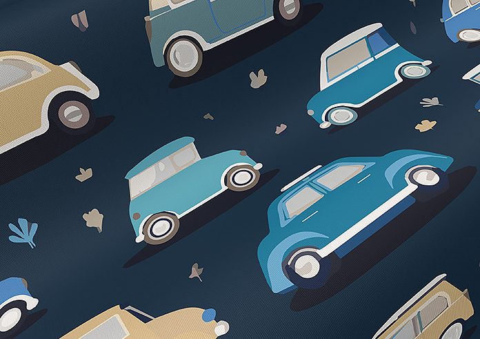 Roadtrip, Navy Blue - Twist&Fit Roller Blind - Image 4